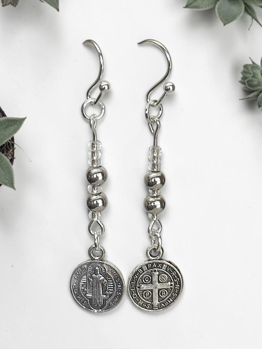 5 For $25💫Long Alternative Miniature Silver Spritual Coin Dangles